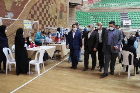 بازدید از روند واکسیناسیون کرونا در ورزشگاه شش هزار نفره شهدای رشت