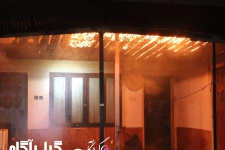 مهار آتش سوزی خانه ویلایی در رشت