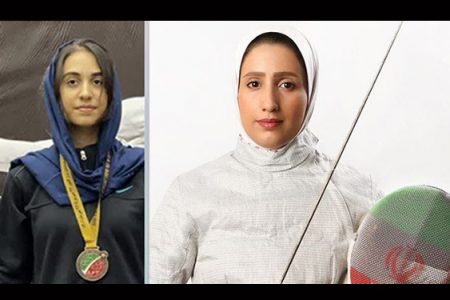 دو بانوی گیلان زمین حاضر در اردوی تیم ملی شمشیر بازی