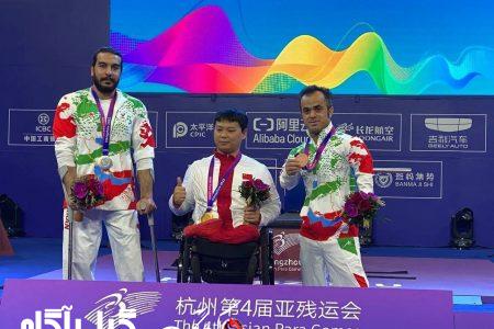 کسب مدال نقره پاراوزنه بردار گیلانی در بازی‌های پارا آسیایی هانگژو