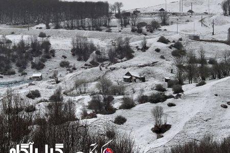 بارش نخستین برف پاییزی در ارتفاعات تالش