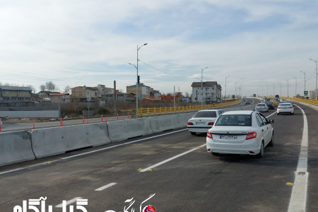 پل روگذر میدان گیل لاهیجان بعد از ۹ سال زیر بار ترافیکی رفت