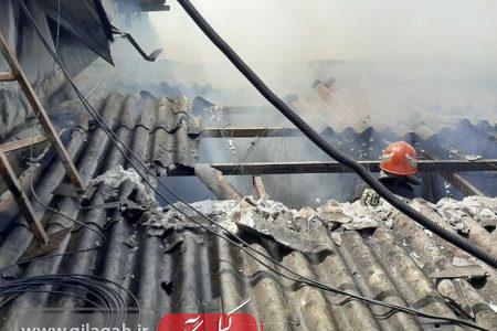 وقوع آتش سوزی در انبار شرکت کاله رشت/ ۴۱ آتش نشان اعزام شدند