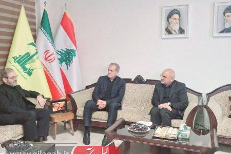 حضور رئیس‌جمهور در دفتر حزب‌الله در تهران برای عرض تسلیت