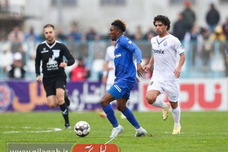 تساوی دو تیم فوتبال ملوان بندرانزلی و استقلال تهران