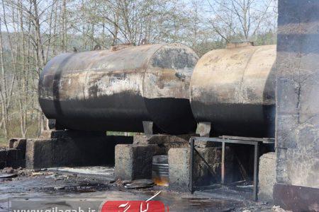 مهار حریق تانکرهای ثابت سوخت گازوئیل در آزاد راه رشت – قزوین