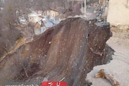رانش زمین در تالش راه دسترسی ۴۰ خانوار یک روستا را نابود کرد