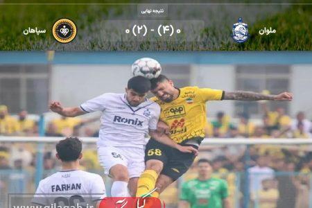 صعود ملوانان به جمع چهار تیم برتر جام حذفی فوتبال کشور