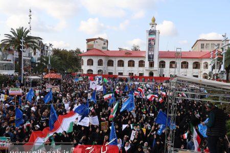 فریاد استکبارستیزی مردم گیلان در روز ملی مبارزه با استکبار جهانی طنین‌انداز شد