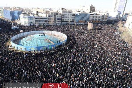 تشییع پرشور و حماسه شهیدان لاریجانی، سلیمانی و شهدای ناو دنا