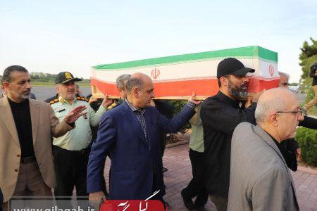 ورود پیکر دریانورد شهید حادثه کشتی «آنا»به گیلان