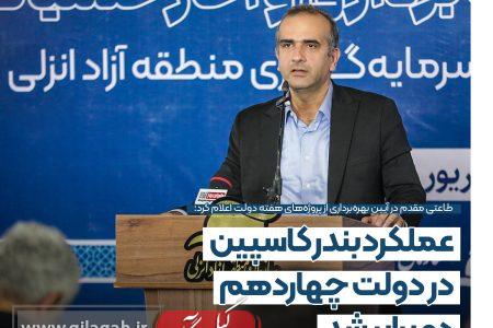 طاعتی مقدم در آیین بهره‌برداری از پروژه‌های هفته دولت اعلام کرد: